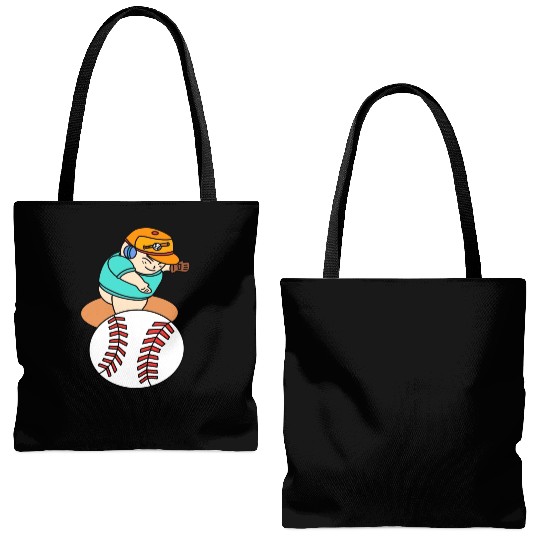 Cute Chibi Baseball Pitcher Tote Bags (AOP)