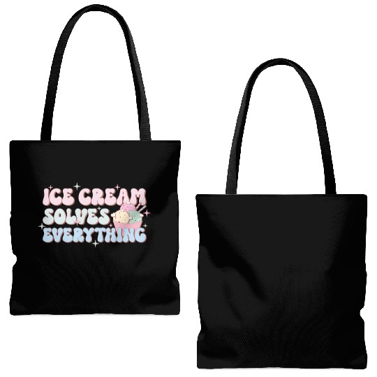Ice Cream Solves Everything, Happy Summer Holiday Tote Bags (AOP)