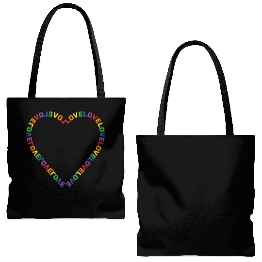 Love Heart LGBTQ+ Community Tote Bags (AOP)