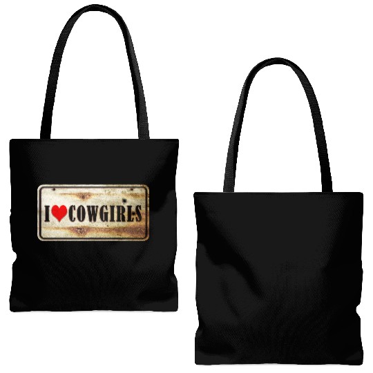 I love cowgirls Tote Bags (AOP)