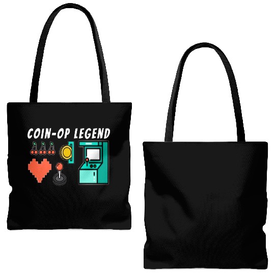 Coin Op Legend Arcade Gaming 80s Retro Gamer Tote Bags (AOP)