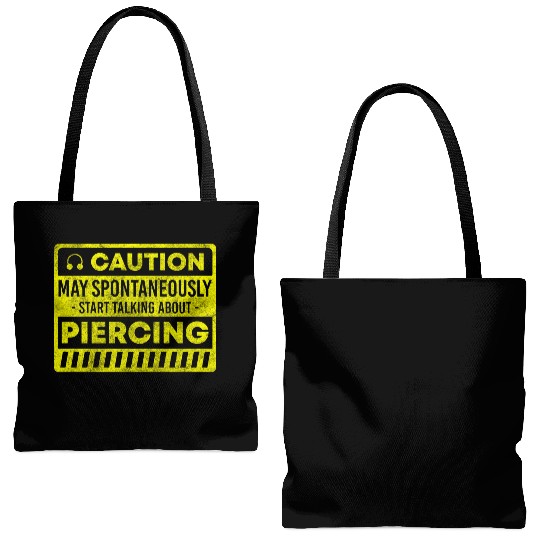 Piercing Stitch Jewellery Plug Tote Bags (AOP)