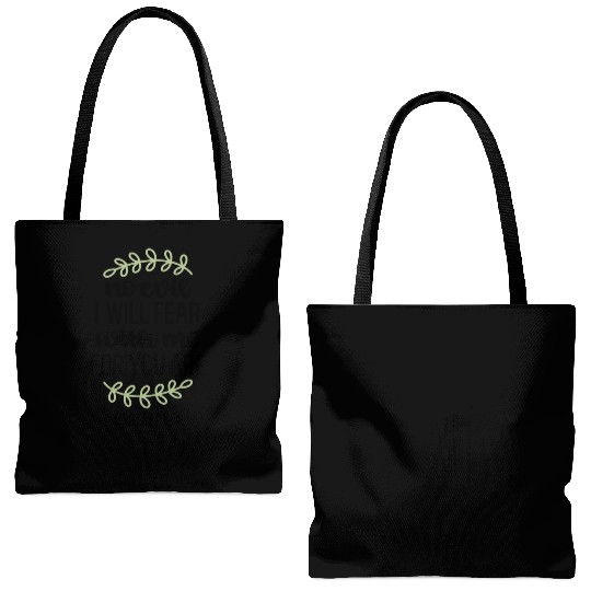 I Will Fear No Evil For You Are With Me Psalm 234 Tote Bags (AOP)