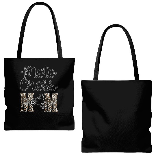 Moto X Motocross Mama Mom Racing Dirtbike Race Day Tote Bags (AOP)