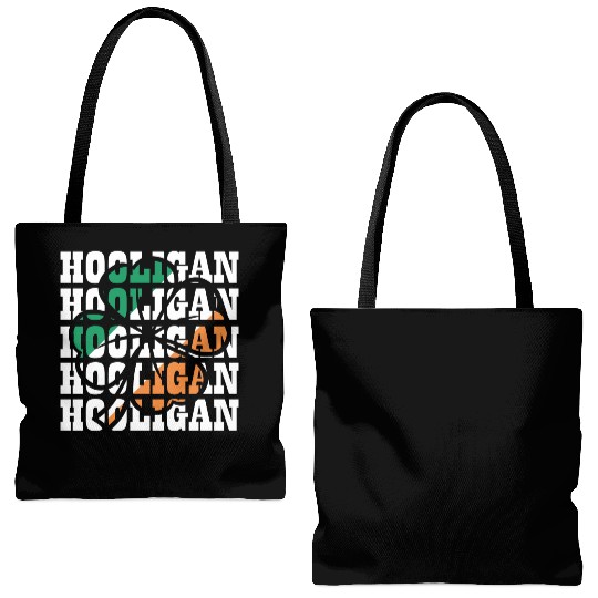 Hooligan Irish Flag Clover Leaf Tote Bags (AOP)