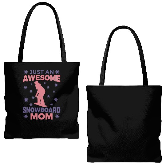 Snowboarding Mom Tote Bags (AOP)