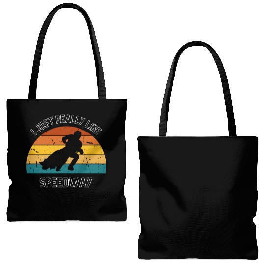 I JUST REALLY LIKE SPEEDWAY Tote Bags (AOP)