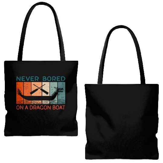 Never Bored On A Dragon Boat Funny Racing Tote Bags (AOP)