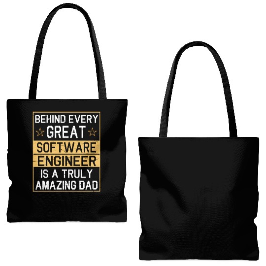 Behind Every Great Software Engineer Is A Truly Tote Bags (AOP)