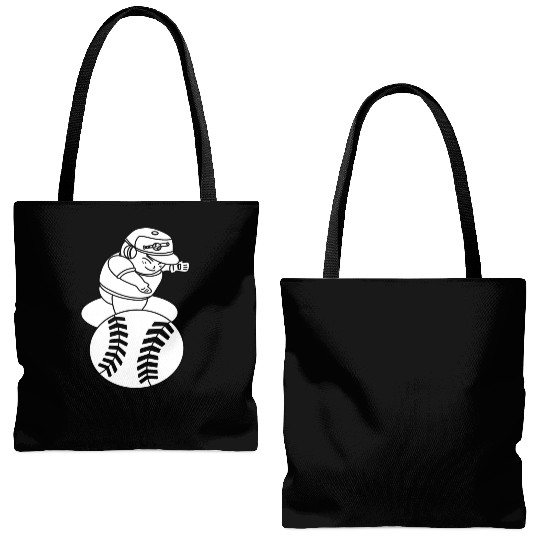 Kawaii Chibi Baseball Pitcher Tote Bags (AOP)