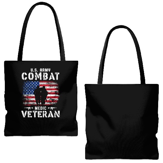 US Army Combat Medic Veteran Tote Bags (AOP)