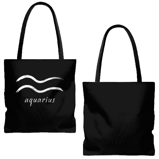 Zodiac Symbol Sign Aquarius Tote Bags (AOP)