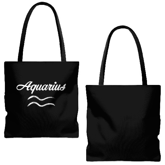 Zodiac Symbol Sign Aquarius Tote Bags (AOP)