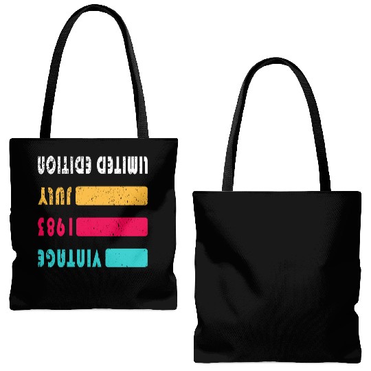 July 1983 Anniversary July 1983 July Tote Bags (AOP)