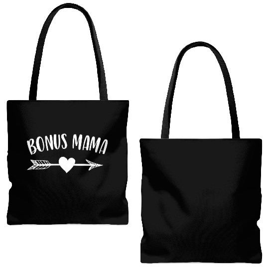 Bonus Mama Funny Mothers Day Step Mom Tote Bags (AOP)