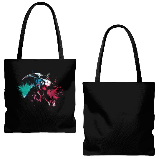 Colerfull Splash Art Farm animals Goat head Tote Bags (AOP)