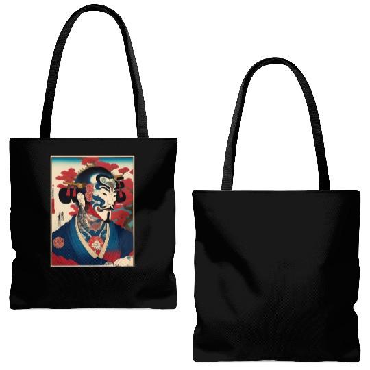 Yakuza Warriors of the Edo Night Tote Bags (AOP)