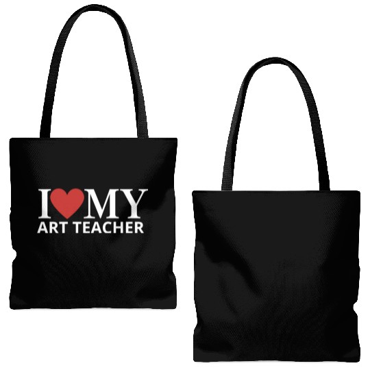 I LOVE MY ART TEACHER Tote Bags (AOP)