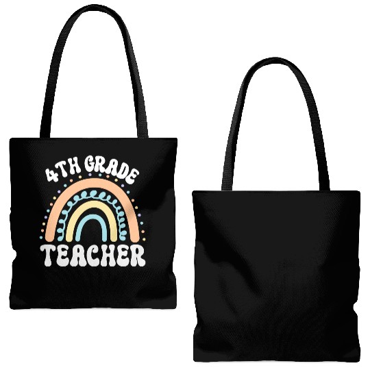 4th grade teacher, back to school Tote Bags (AOP)