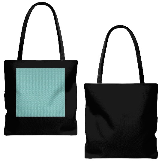 Teal White Minimal Pattern Tote Bags (AOP)