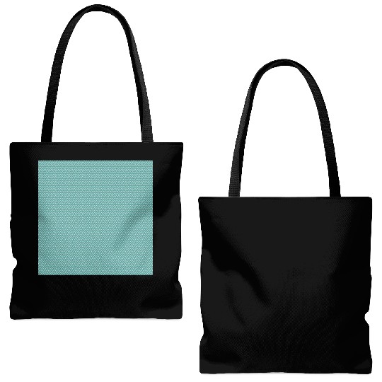 Teal White Minimal Pattern Tote Bags (AOP)