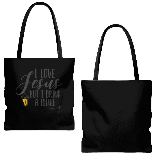 Christian I Love Jesus But I Drink A Little Tote Bags (AOP)