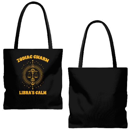 Libra Sign Design Tote Bags (AOP)