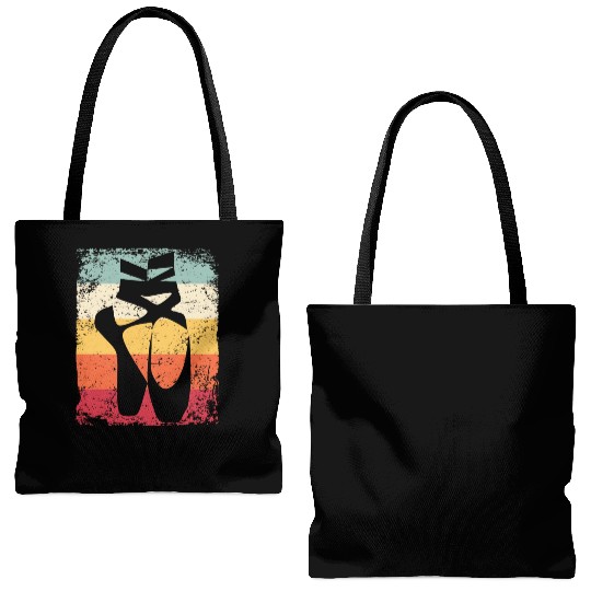 Ballet Shoes Vintage Woman Ballerina Tote Bags (AOP)