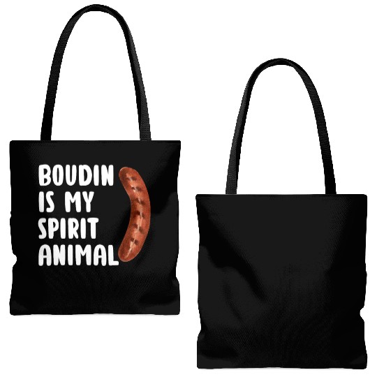Boudin is My Spirit Animal, Funny Louisiana Cajun Tote Bags (AOP)