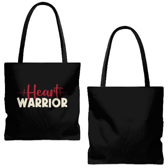 Heart Warrior Tote Bags (AOP)-Heart Surgery Gift-Survivor