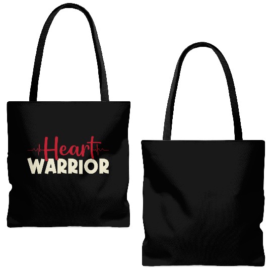Heart Warrior Tote Bags (AOP)-Heart Surgery Gift-Survivor