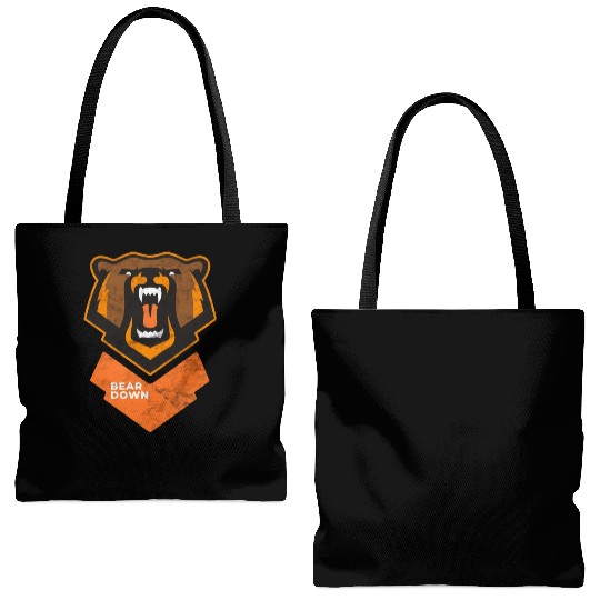 Fierce Modern Bear Down Party Tailgate Sunday Tote Bags (AOP)