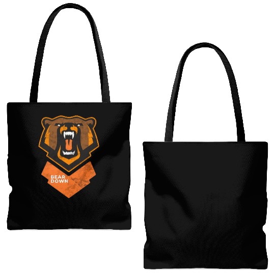 Fierce Modern Bear Down Party Tailgate Sunday Tote Bags (AOP)