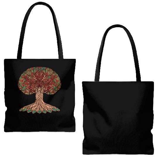 Tree: detailed, relaxing, & positive Tote Bags (AOP)