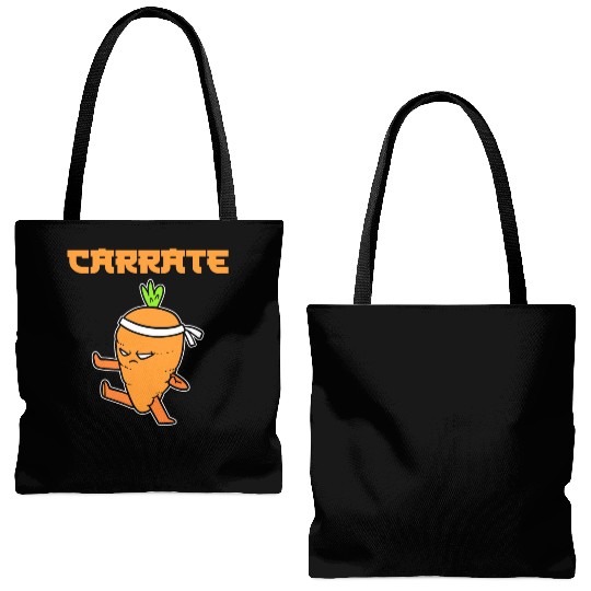 Carrot Pun Vegetarian Tote Bags (AOP)
