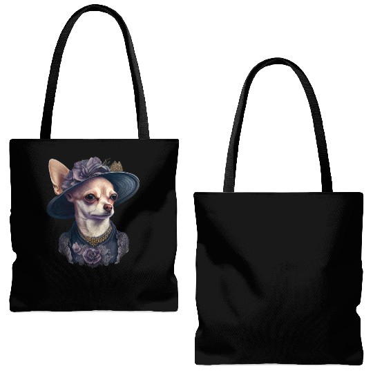 Chihuahua - English Lady Women Dress Dog Great Tote Bags (AOP)