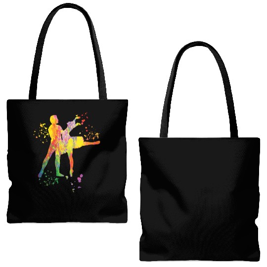 Ballet Dance Couple Woman Ballerina Tote Bags (AOP)