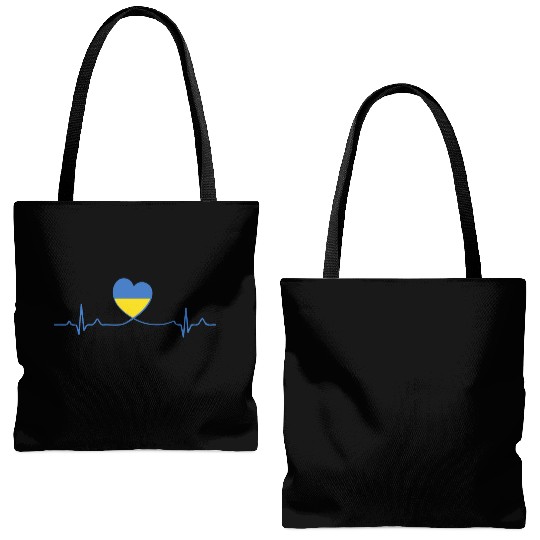 My Heart Beats For Ukraine Tote Bags (AOP)