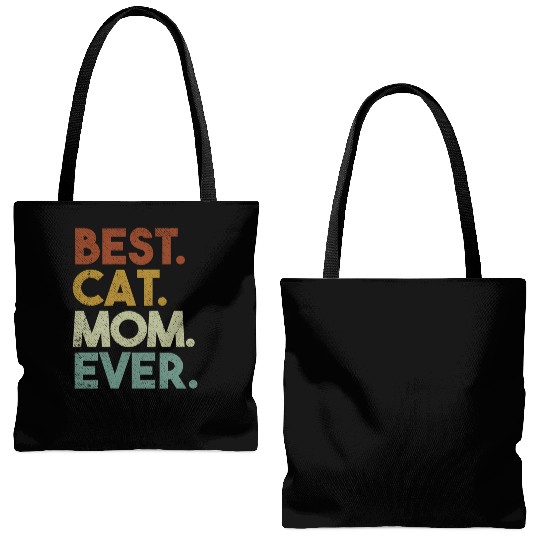 Best Cat Mom Ever Crazy Cat Lady Tote Bags (AOP)
