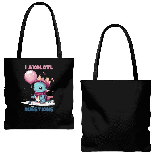 I Axolotl Questions Cute Axolotl Kawaii Tote Bags (AOP)