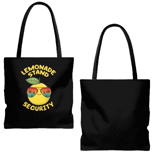 Lemonade Stand Security Cute Lemon Summer Tote Bags (AOP)