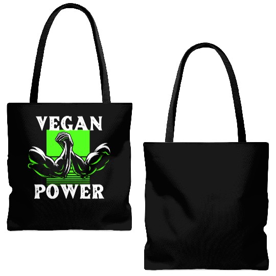 Vegan Power Gym Workout Tote Bags (AOP)