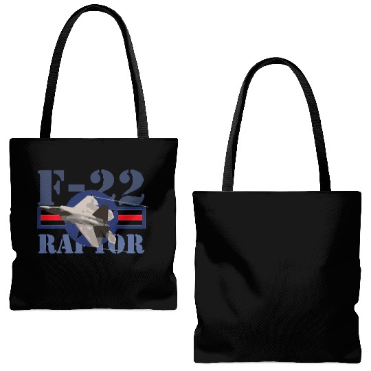 F 22 Raptor USAF Tote Bags (AOP)