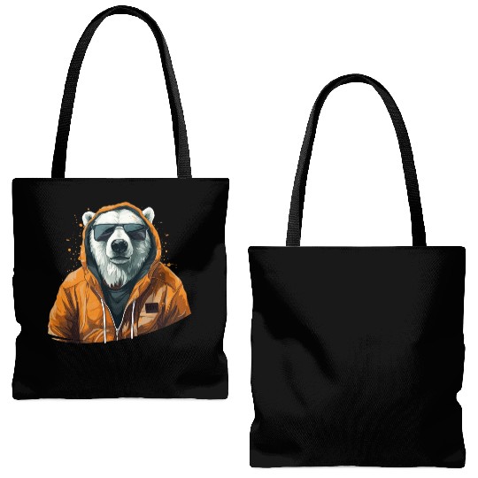 Street Style Polar Bear | Polar Bear Lovers Tote Bags (AOP)