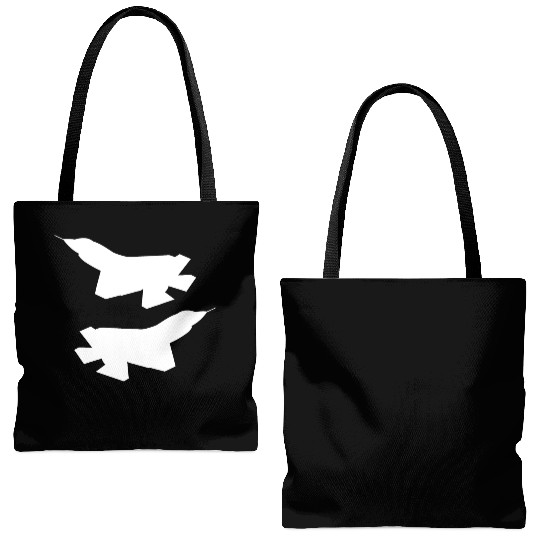 F35 silhouette Tote Bags (AOP)