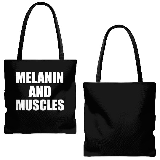 Melanin And Muscles Black Is Beautiful Workout Gym Tote Bags (AOP)