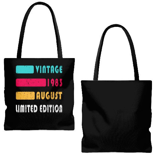 august 1983 Anniversary august 1983 august Tote Bags (AOP)
