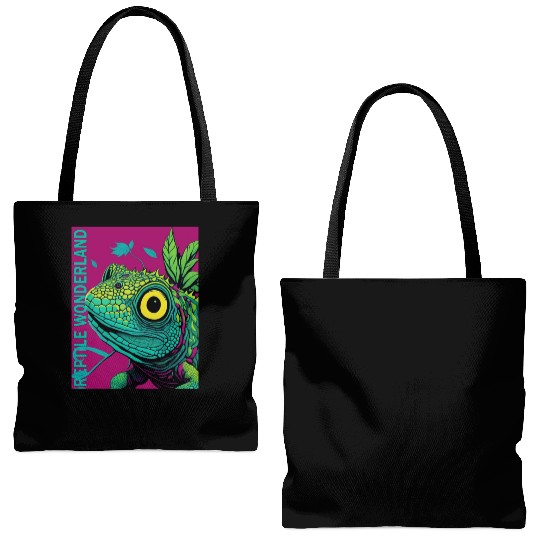 Psychedelic Reptile Wonderland Retro Designs 7 Tote Bags (AOP)