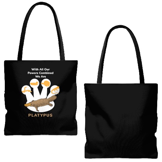 Schnabeltier Power Combined Platypus Tote Bags (AOP)