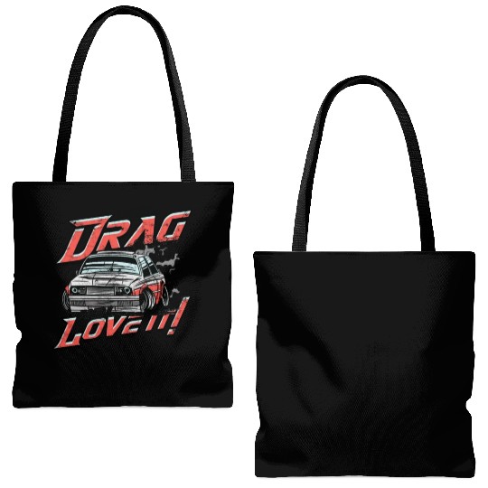 Life's a Drag, and I Love It! - Drag Racing Tote Bags (AOP)